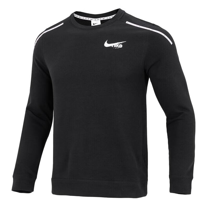 Nike Мужская толстовка с круглым вырезом и длинным рукавом с логотипом, топ, черный DQ4793-010