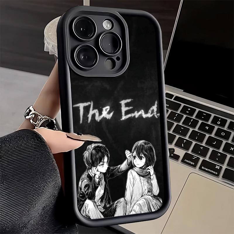 Чехол для телефона iPhone 17 Air 16E 15 16 Pro Max A-Атака на Титанов Микаса Чехол 14 Plus 13 12 Mini Мягкий силиконовый Fundas