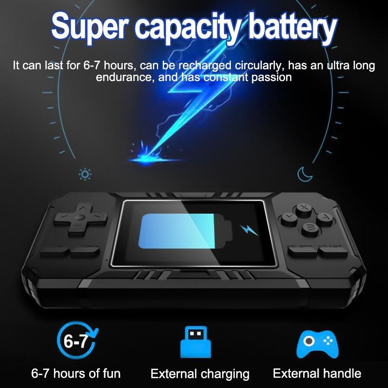 Портативные игровые плееры, ретро мини-консоль, 8-битный 3,0-дюймовый цветной ЖК-экран, встроенный 520 игр, портативный