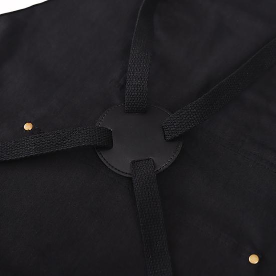 Рабочий фартук Yousheng с передним карманом, маслостойкий, без рукавов, регулируемый, унисекс, для гриля, черный, с перекрестной спиной, поварской фартук для кафе