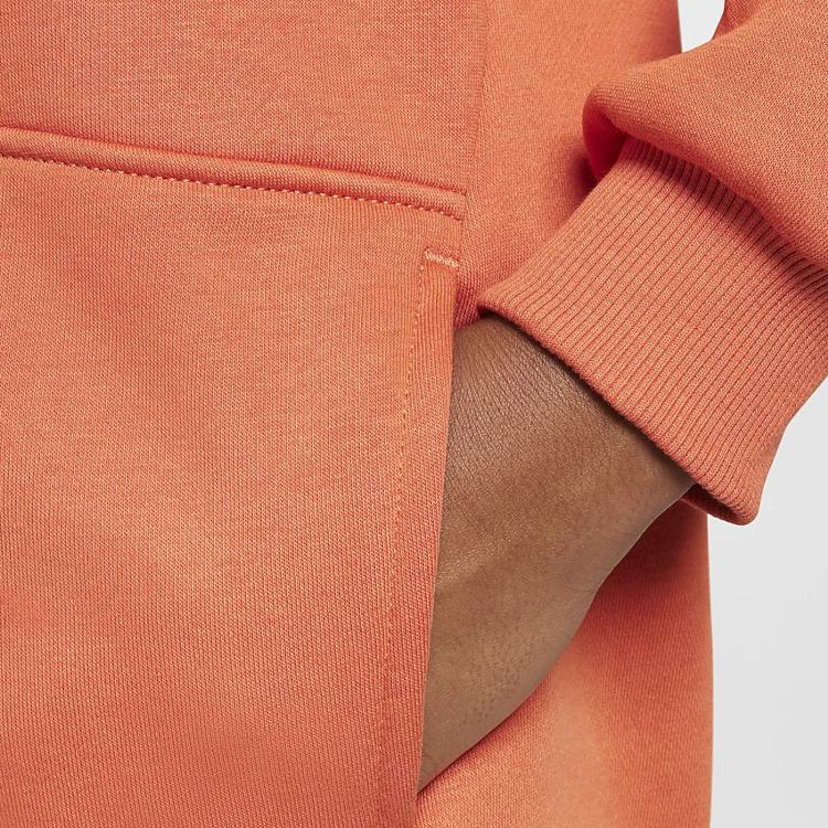 Nike Спортивная одежда Club флисовая куртка большого размера с капюшоном для детей кораллового цвета FD2931-846