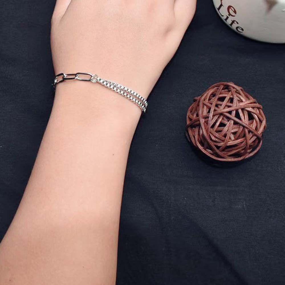 Lovers For Men Heart Chain Women Wristbands Valentines Day Gift Couple Bracelets Korean Bangles