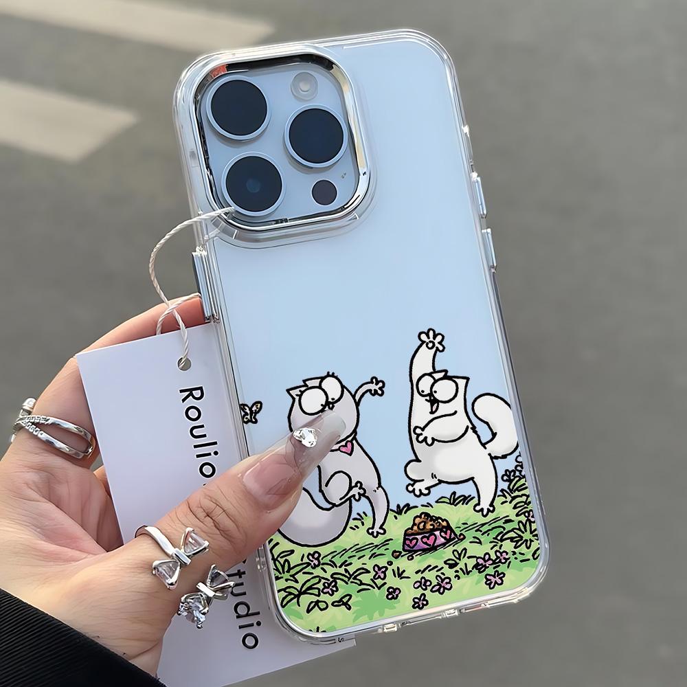 Милый Чехол для Телефона S-Simons-Cat Новый Для Xiaomi Redmi Note 15 14 13 14c 13c 12 11 12s 12c 10c 10 9 Pro Plus 4G 5G Прозрачный Чехол