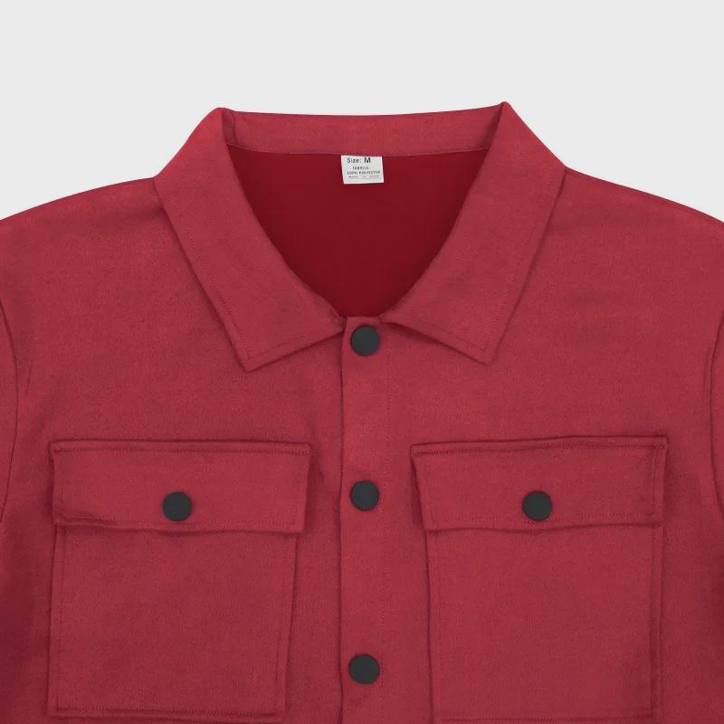 Men's Autumn/Winter Casual Suede Sports Suit - European/American Style