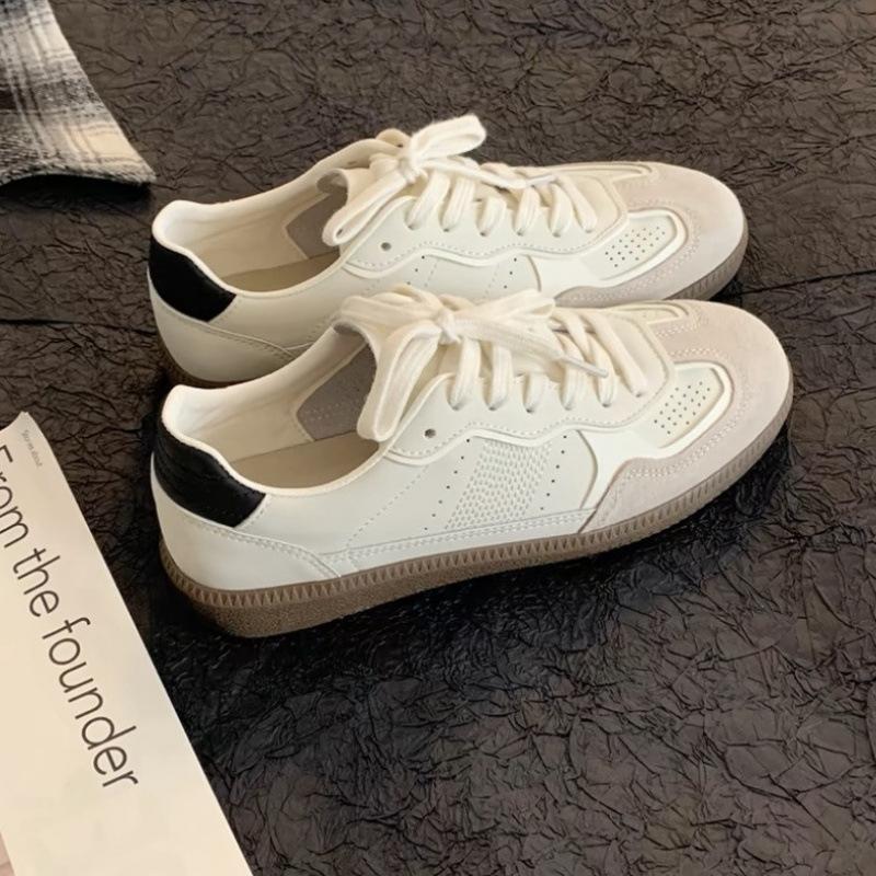 Silver Thick-soled Mesh Breathable Women's Niche Round Head Lace-up Casual Sports Board Shoes