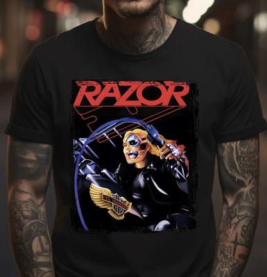 Черная футболка RAZOR Band, унисекс, размеры S-5XL