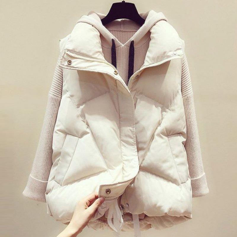 Женская зимняя и осенняя повседневная универсальная куртка без рукавов большого размера, длинный теплый жилет
