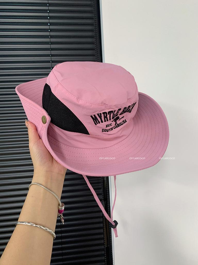 Embroidery Beach Myrtle Women Hike Hat Side Mesh Ventilation Activity Outdoor
