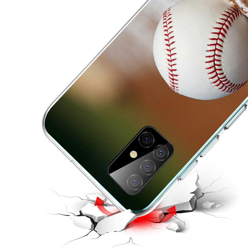 Baseball Sport Cover Phone Case For Samsung Galaxy A12 A22 A32 A52 A72 A02S Phone Case Note 20 Ultra 10 S10 Plus A51 A71 A50S A2