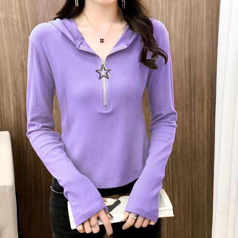 Высококачественная тонкая футболка с капюшоном и длинными рукавами, нерегулярный дизайн на молнии, солнцезащитный крем в стиле Ins