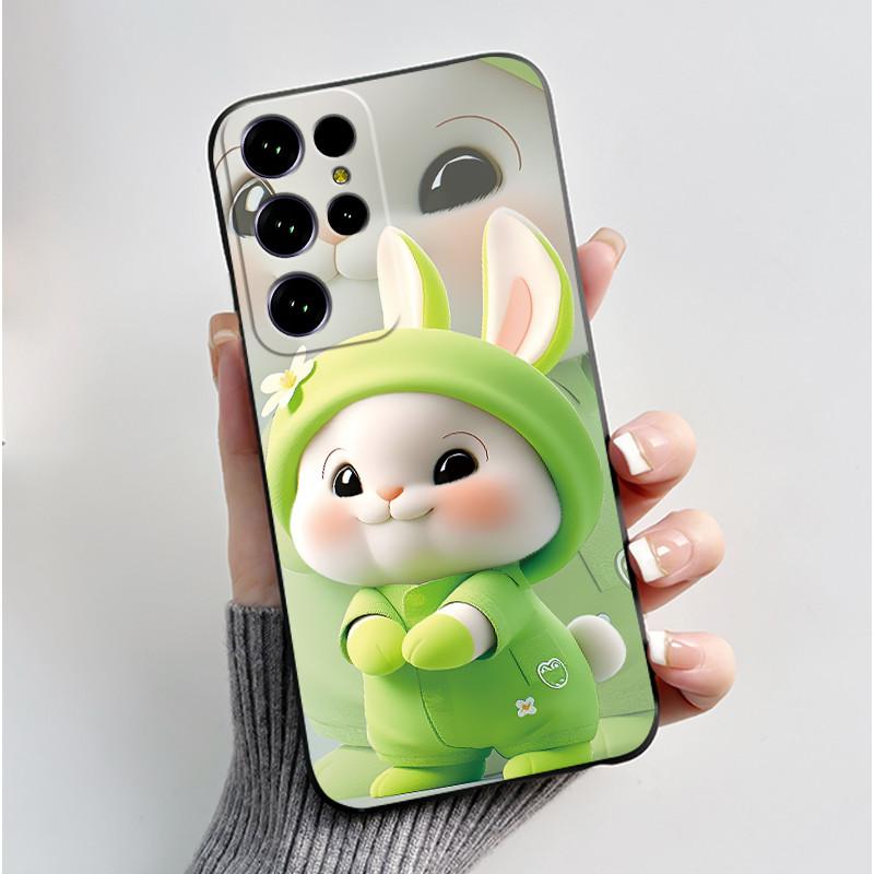 Чехол для Oukitel C61 Pro Чехол-обложка для Oukitel C61 GT Роскошный Милый Сердечко Заяц Забавный Черный ТПУ Мягкий Силикон Защитный Чехол для Телефона
