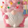 Yousheng 5 Inch Lighted Christmas Gnome Decorations Resin Faceless Old Man Christmas Tree Small Prelit Gnome Figurine with Multi-colored Lights