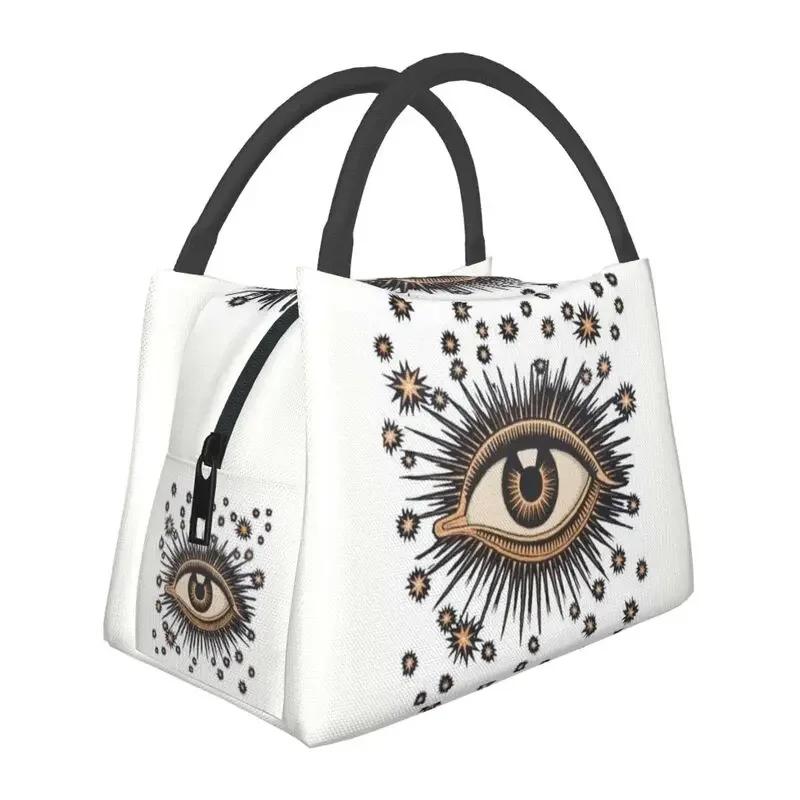 Греческий Назар Злой Глаз Украшение Изолированные Сумки Для Обеда Женщин Талисман На Счастье Амулет Многоразовый Термоохладитель Еда Ланч-Бокс Работа Путешествия