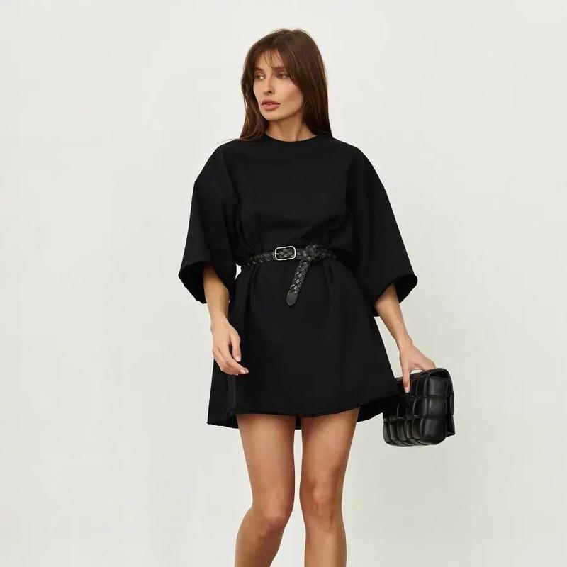 Весенне-летняя хлопковая футболка 260 г, однотонные женские свободные топы с короткими рукавами и короткими рукавами