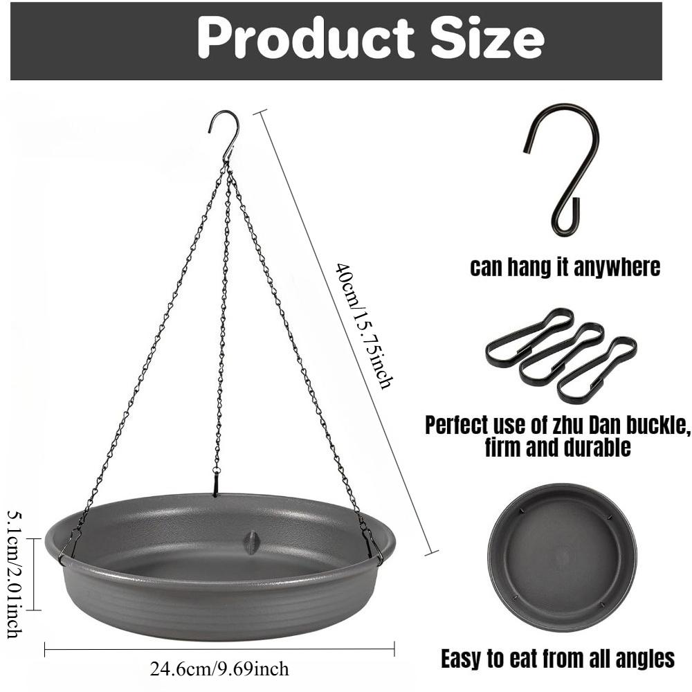 1 шт. Подвесной поднос для купания птиц/кормушка для птиц, садовый поднос для купания птиц/кормушка для диких животных, подходит для украшения сада/террасы на открытом воздухе