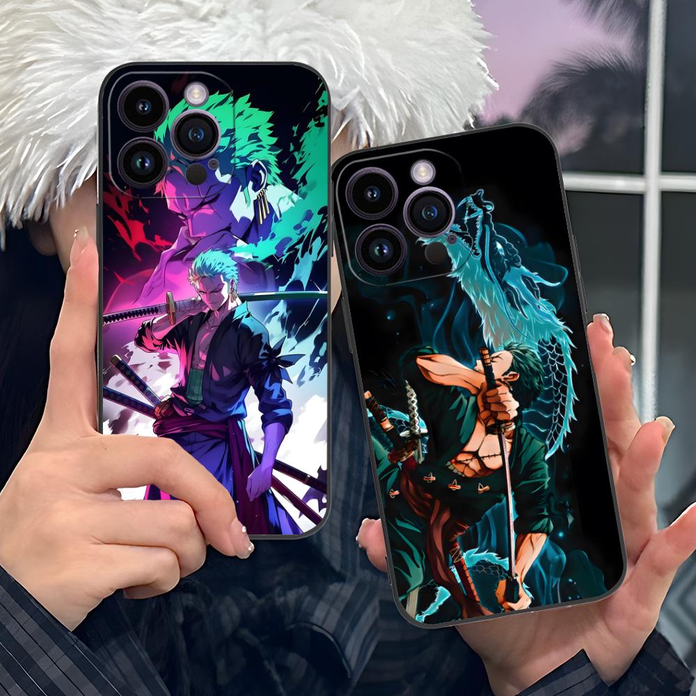 Anime Zoro Mobile Phone Case for iPhone 17 16 15 14 13 12 11 X XR XS 8 7 Pro Max Plus Mini Colour Protective Luxury Pretty