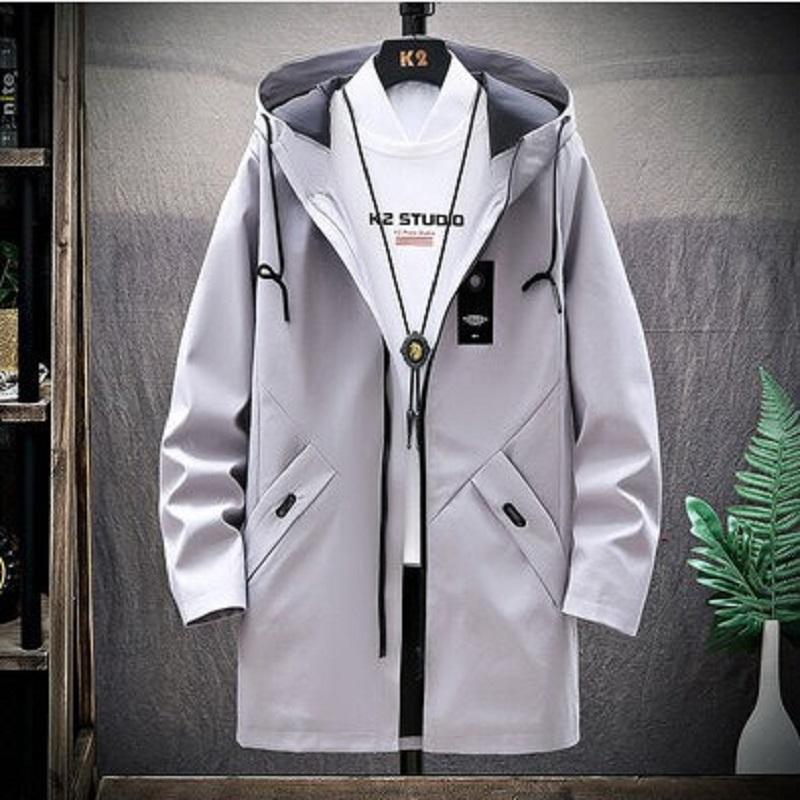 Zipper Jacket Men's Pilot Hooded Jacket Spring and Autumn Baseball Uniform Tide Card Loose Pullover Front Pocket Coat