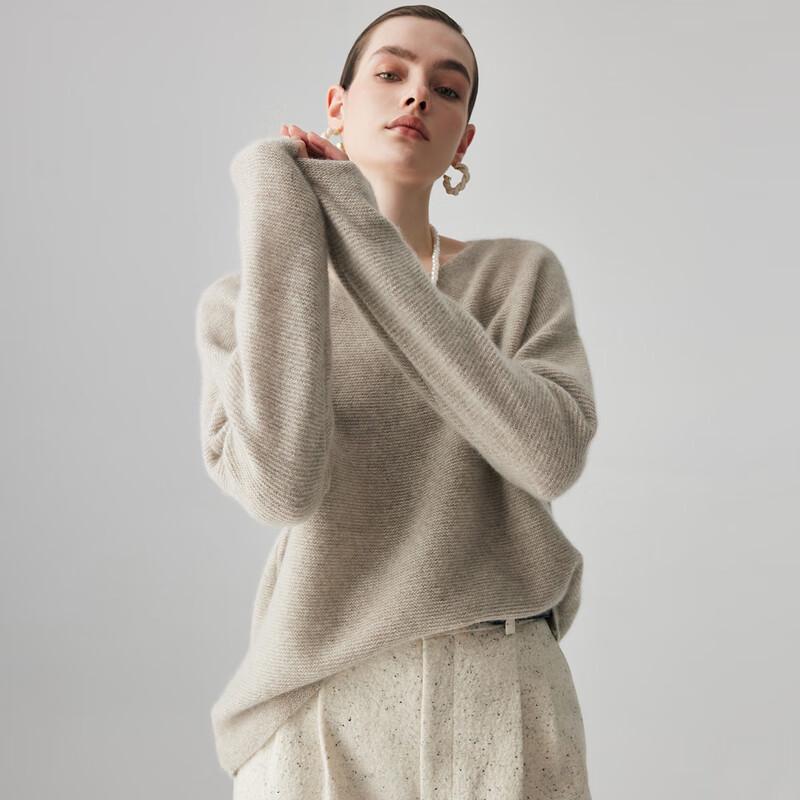 Paro Women's 100% Cashmere Chunky Knit Round Neck Sweater