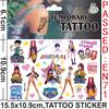 Наклейки-татуировки KPOP для детей, временные переводные татуировки с мультяшными персонажами Eve Girls, искусственные татуировки для мальчиков и девочек, сувениры для вечеринок.