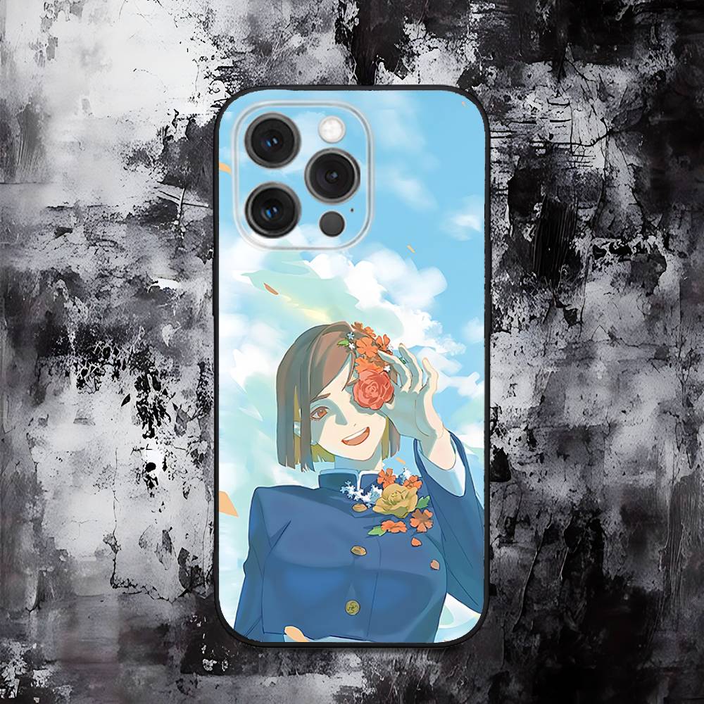 Чехол для телефона Jujutsu Kaisen Нобара Кугисаки Для iPhone 16,15,14,13,12,11,Pro,Max,Plus,X,XS,SE,E,Mini,Мягкий силиконовый черный чехол