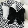 Bow Pillow Padded Soft Touch Plush Solid Color Bow Shape Bedroom Living Room Car Dorm Office Decoration Cushion Sleeping Pillow