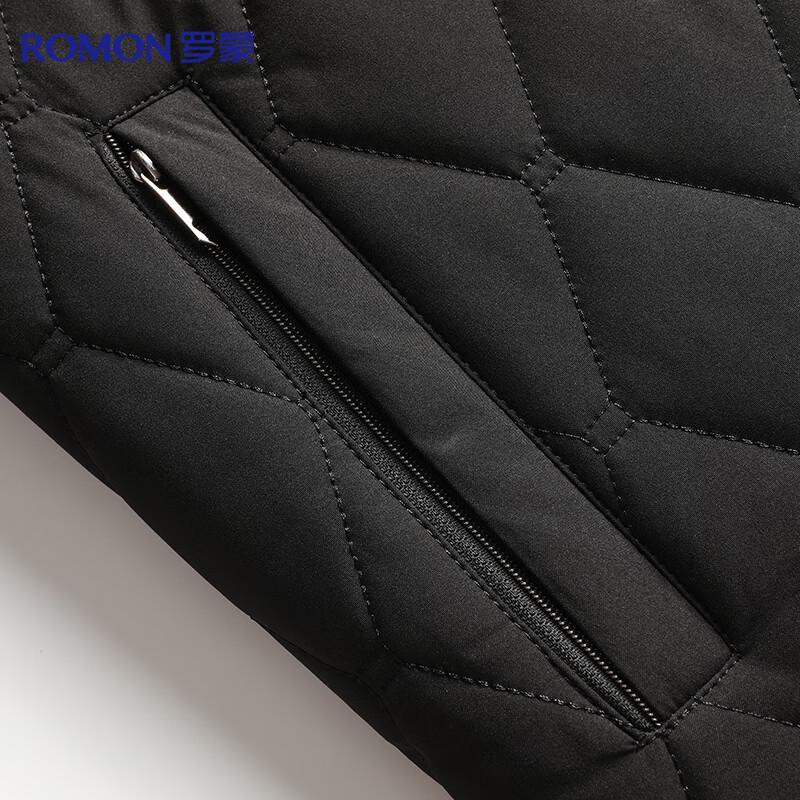 ROMON Мужская зимняя куртка с ромбовидной стежкой из смесовой шерсти