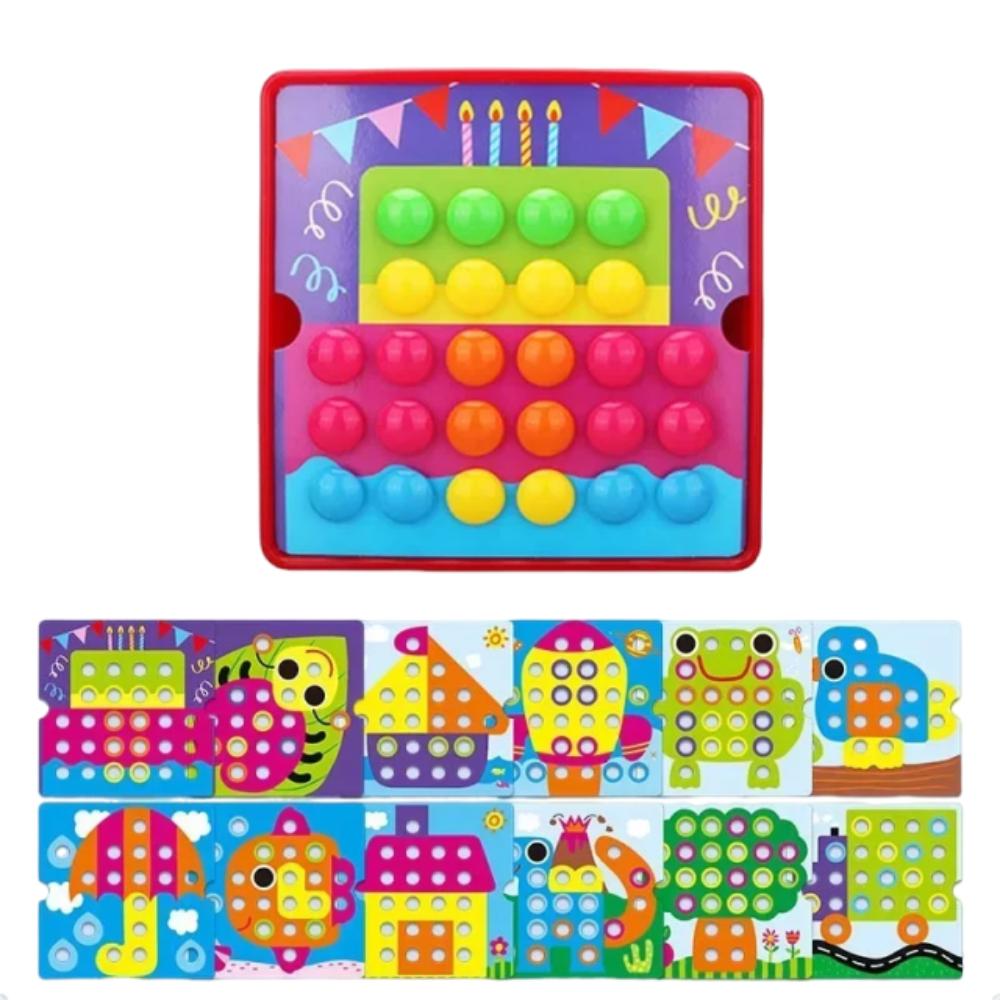 Cute Jigsaw Board Toy Cartoon Animal Color Matching Puzzles Baby Development