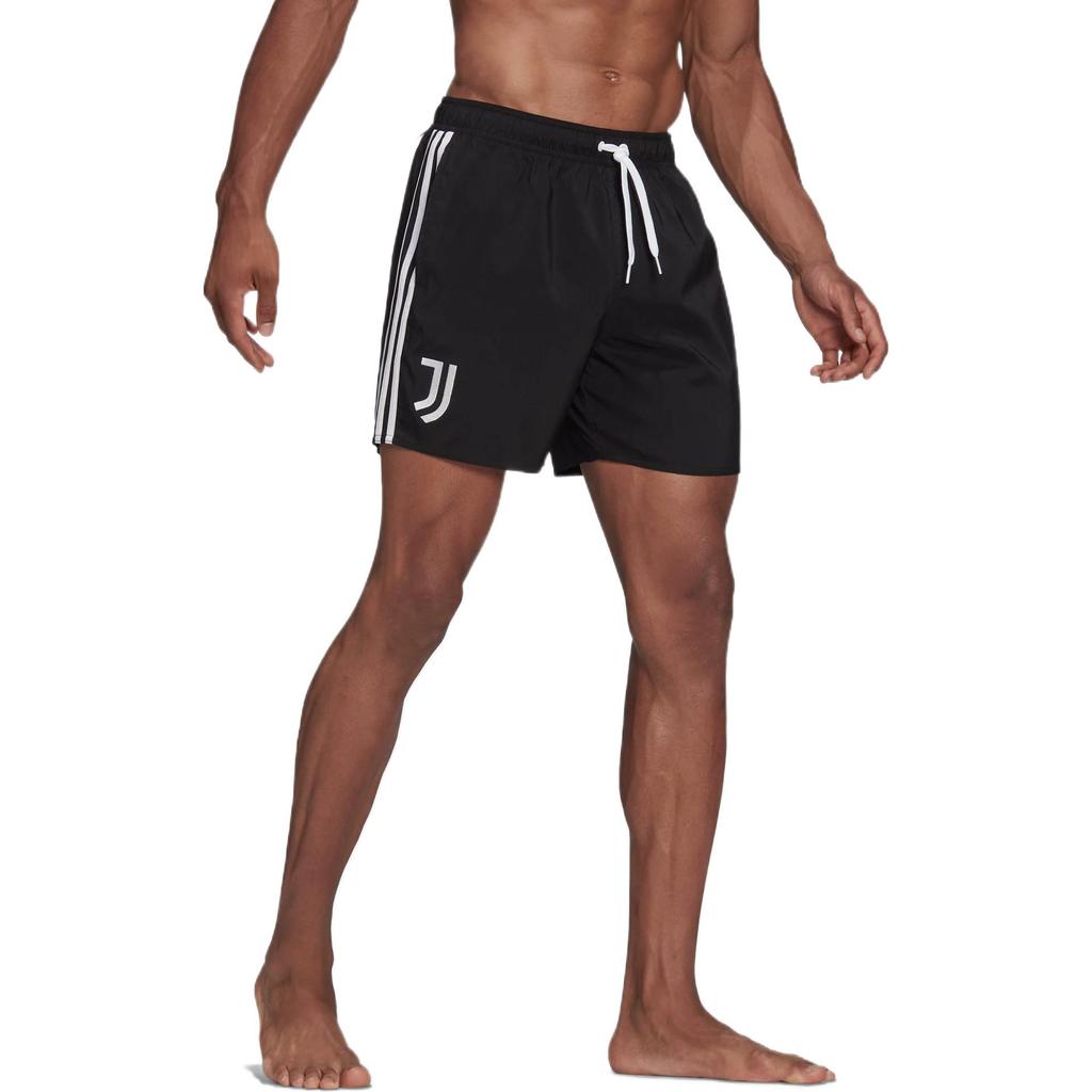 Adidas Плавание Спортивные повседневные пляжные полосатые шорты Мужские плавки Черные HA6956