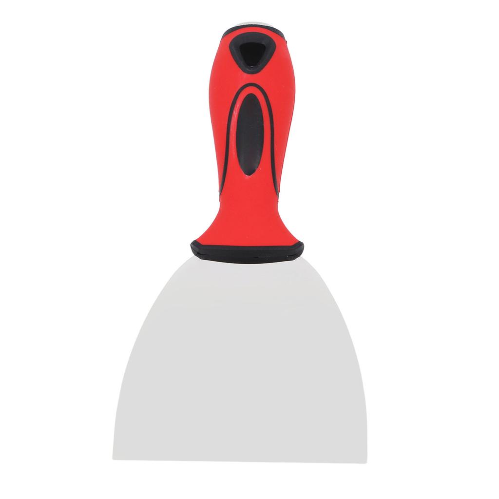 Скребок для краски 4 дюйма из нержавеющей стали с мягкой резиновой нескользящей ручкой, скребок для шпатлевки