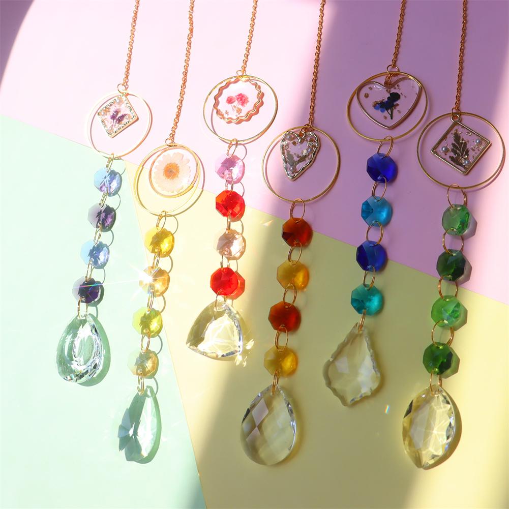 Хрустальная музыка ветра Пентаграмма Ловец солнца Алмазные призмы Подвеска Ловец снов Радужный ловец Подвесной декор для дома и сада