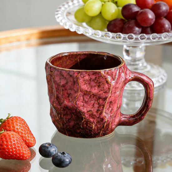 Керамическая кофейная кружка 270 мл Большая чайная чашка Новинка Минеральная форма Декоративный тамблер Уникальный домашний декор Подарок для любителей кофе