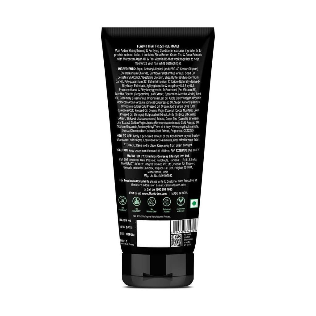 Укрепляющий и очищающий кондиционер для волос (200 мл), Strengthening & Purifying Conditioner, Man Arden