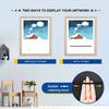 2/5Pcs Artwork Picture Frame Easy Change Wooden Frames Front Opening Art Drawings Storage Frames for Schoolwork Home Office