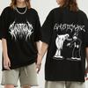 Ghostemane Double Sided Print T-Shirt Oversized Men 100 Cotton Tshirt Fashion Women Hip Hop Metal Gothic Rock T Shirt Streetwear