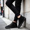 Fashion Sneakers Young Mens Cloth Shoes High Top Casual Shoes Cool Street Style Classic Black White