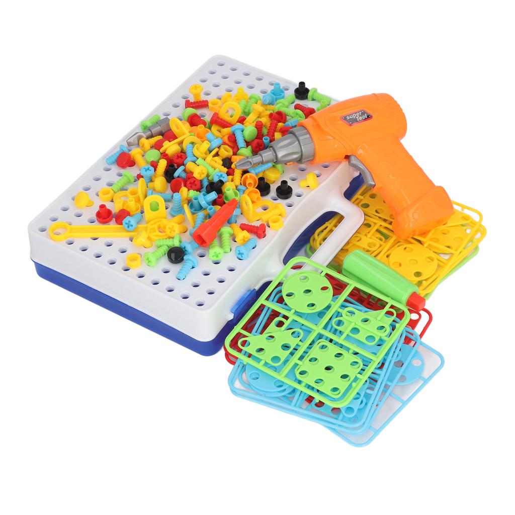 239 предметов, набор игрушек-конструкторов с дрелью и отверткой, обучающий набор-головоломка с дрелью и отверткой