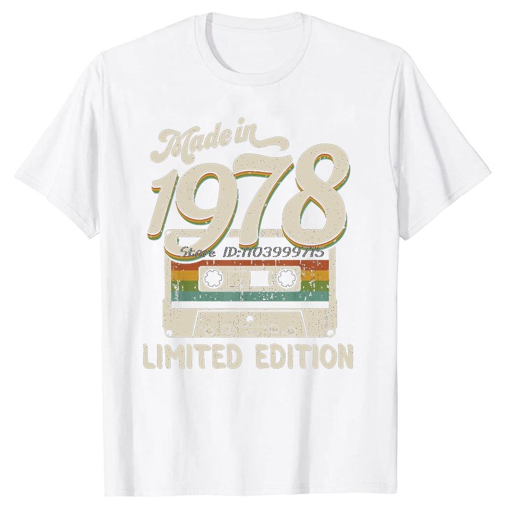 Изготовлена в 1978 году Оригинальные детали состарились до совершенства Ретро Мода Футболка Повседневная Базовая Футболка Мужская Футболка Топ