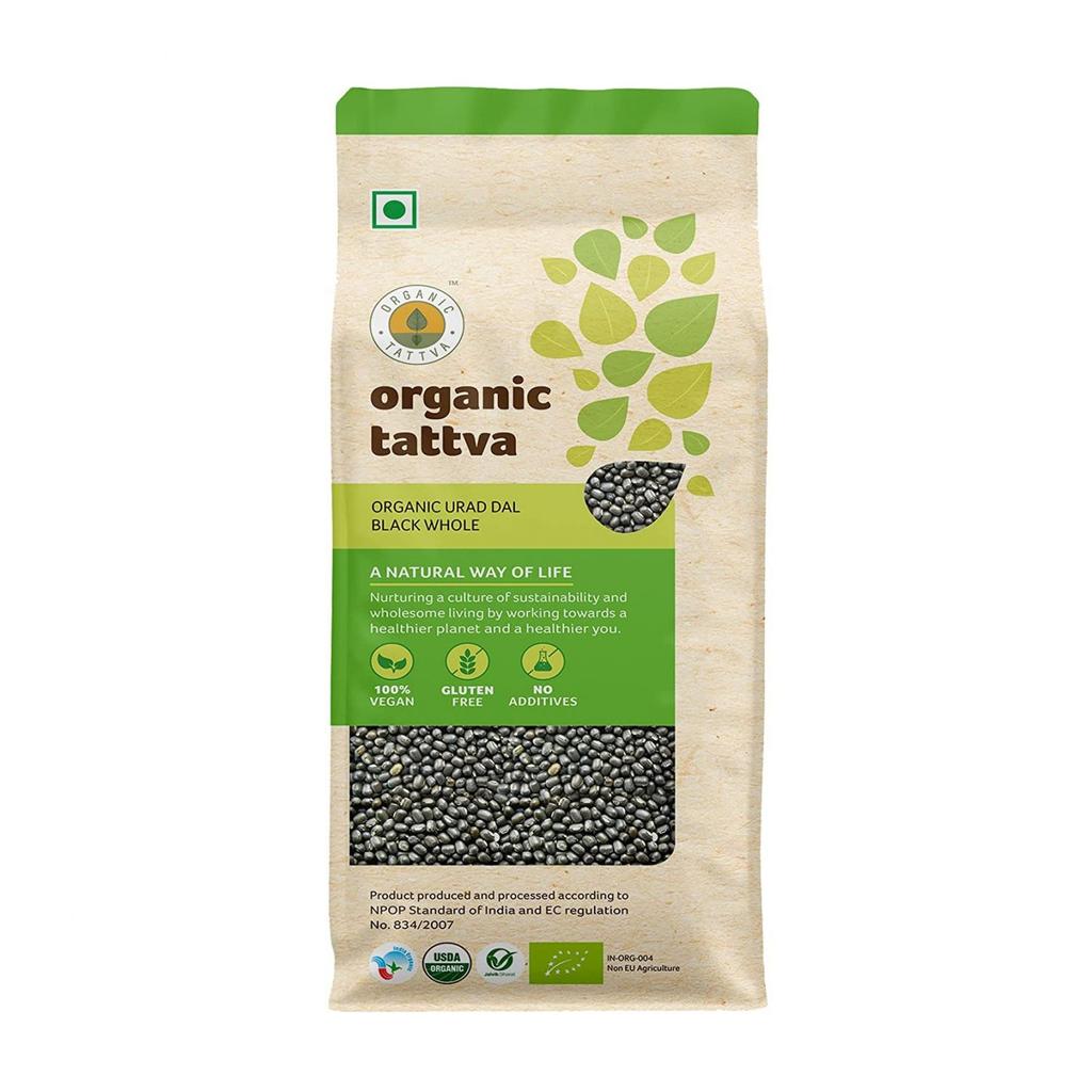 Organic Black Urad Dal Whole (500 G), Organic Urad Dal Black Whole, Organic Tattva