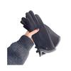 Women Winter Touchscreen Gloves Warm Gloves with Fuzzy Cuffs Bows Thickened Thermal Gloves for Driving Texting Commuting