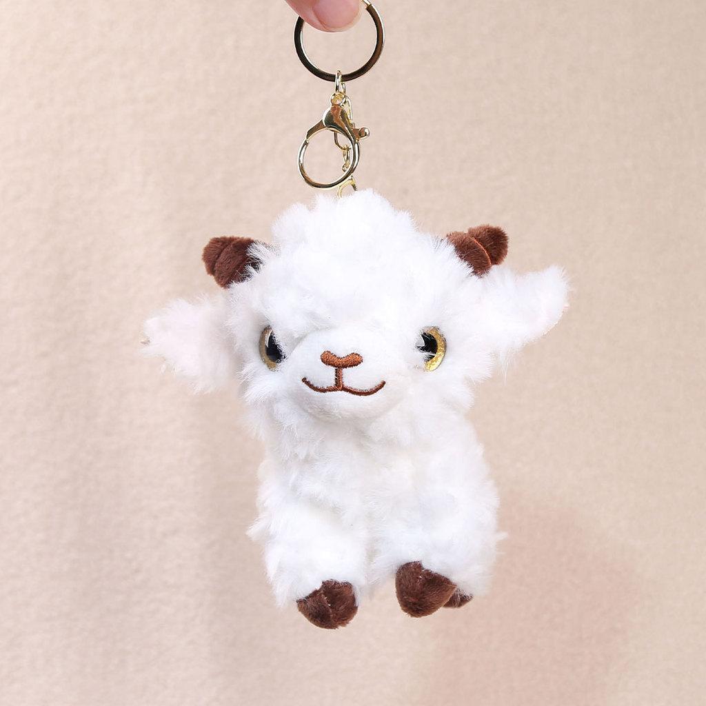 Miniature Sheep Plush Doll With Pp Cotton Filling For Bag Charm And Collectible Gift Items
