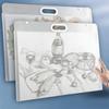A2/A3 Art Manuscript Storage Book, Sketch Collection Storage Clip, Handle Design, Large Capacity for Convenient Storage