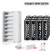 PALO 1.2V AA Rechargeable Battery 3000mAh AA NIMH NI-MH Batteries Low Self Discharge AA Cell+1.2V AAA AA LCD Battery Charger