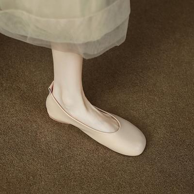 Гигантские мягкие туфли ведьмы ~ полностью кожаные балетки на плоской подошве внутри и снаружи. Новые универсальные женские удобные бабушкины туфли.