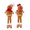 Delightful Christmas Gingerbread Man Plush Ornament Perfect For Seasonal Display