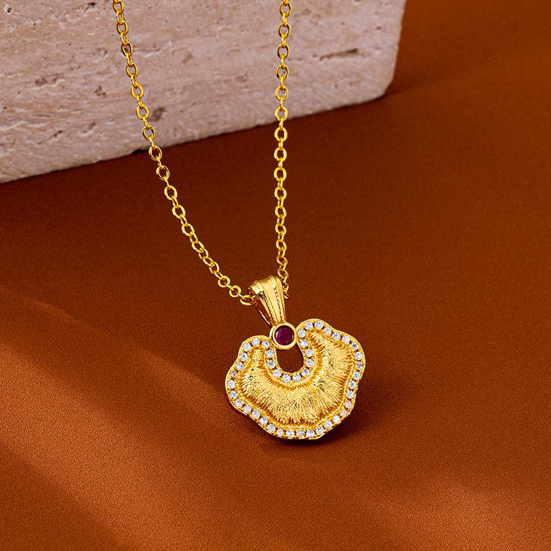 Древняя золотая циркониевая подвеска «Облачный замок»: Женские украшения в стиле ретро