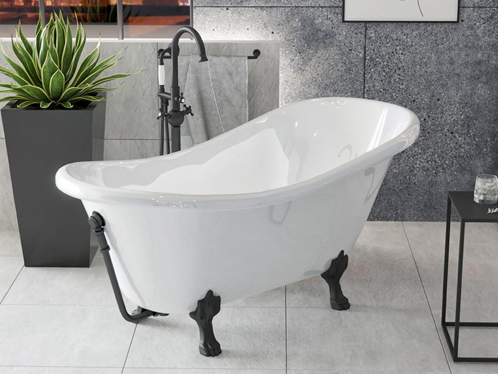 Besco RETRO I gold floor-standing bathtub faucet
