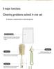 Travel Baby Bottle Brush Set with Silicone Nipple Brush, Draining Rack, Straw & Crevice Brushes