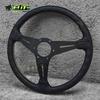 JDM Universal 14inch Leather Steering Wheel Modified Car Sports Steering Wheel Pink Stitching