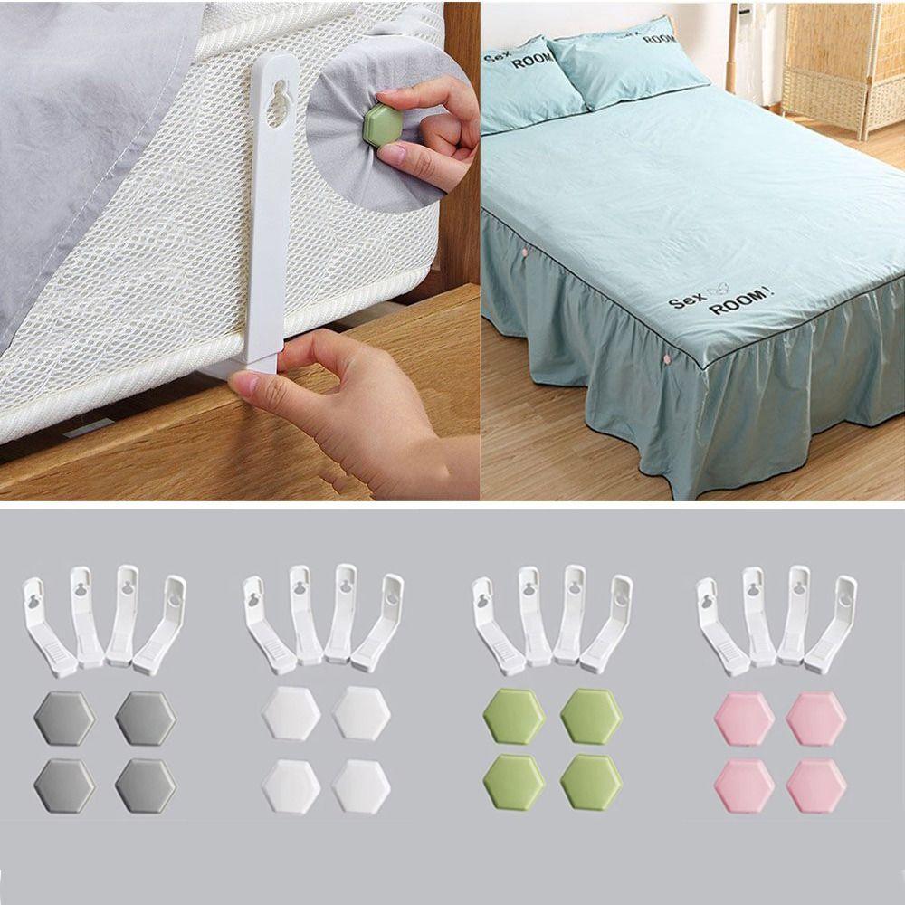 4Pcs Non-slip Bed Sheet Clip Invisible Bed Sheet Buckle Bed Sheet Fixing Clip Quilt Fixing Tool