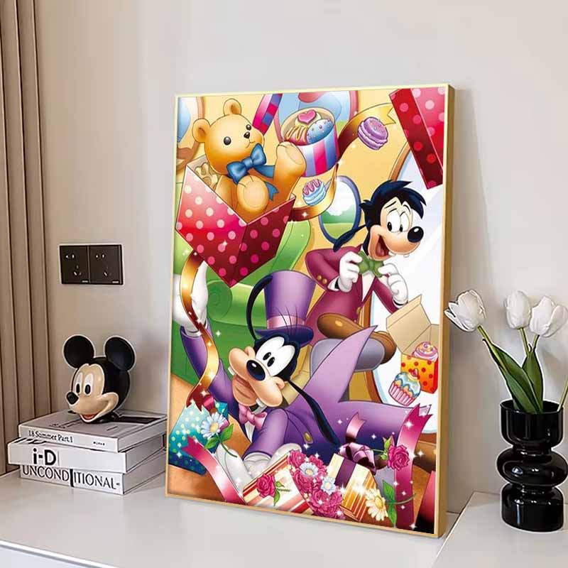 Disney Алмазная живопись Гуфи и Мак Вечеринка в честь дня рождения Тематическая иллюстрация Мультфильм 5D Алмазная вышивка крестом Мозаика Домашний декор Подарок